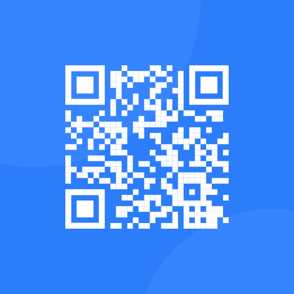 A QR code in white